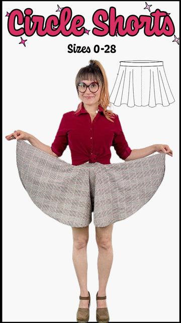 Circle Shorts Skort PDF Sewing Pattern